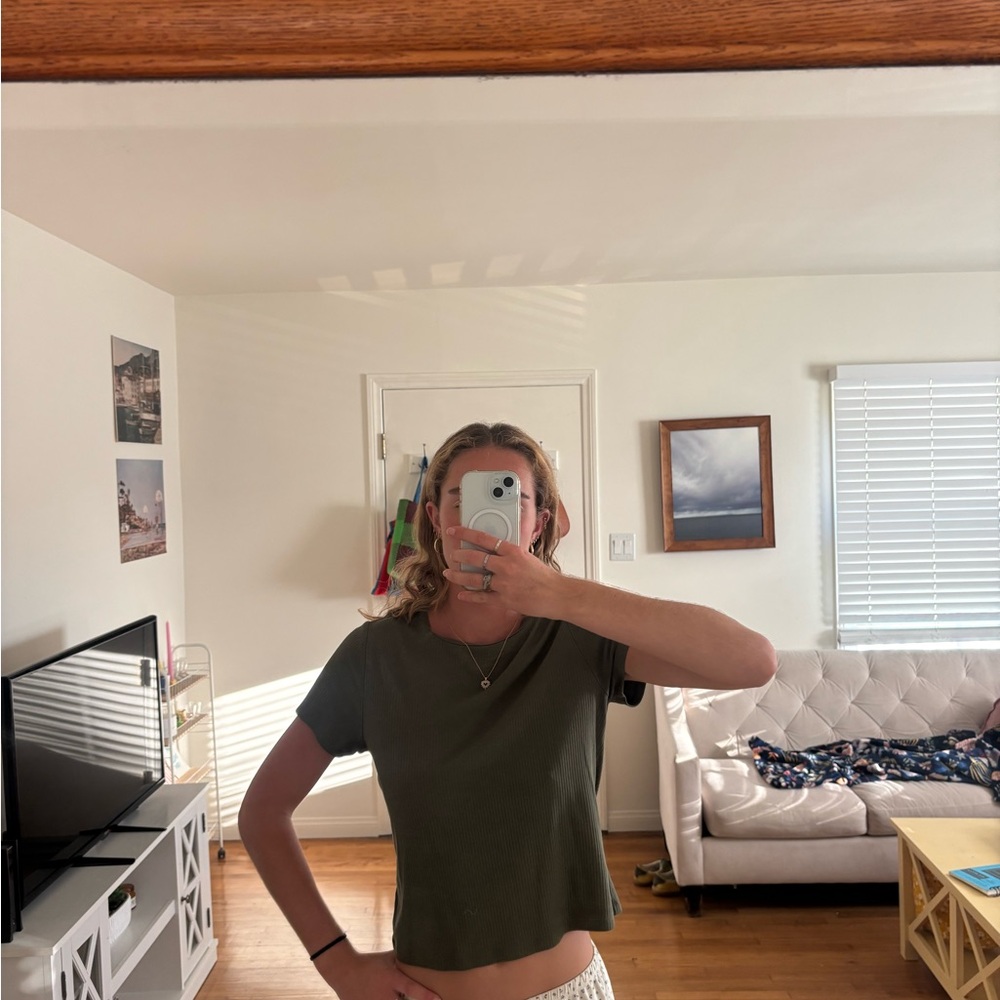 Old Navy Dark Green Short Sleeve Tee